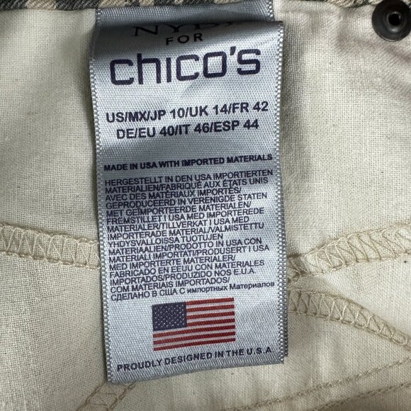 NYDJ Not Your Daughters Jeans For Chicos Womens 10 Skinny Ankle Leopard NEW - Picture 9 of 10